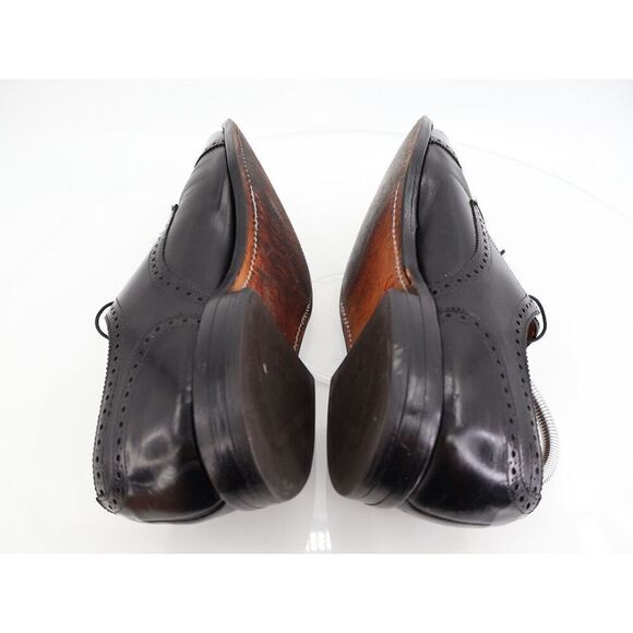 Allen Edmonds Men's Sanford Oxford Size 11 B Cap Toe Brogue Dress Shoe Black - Picture 6 of 12